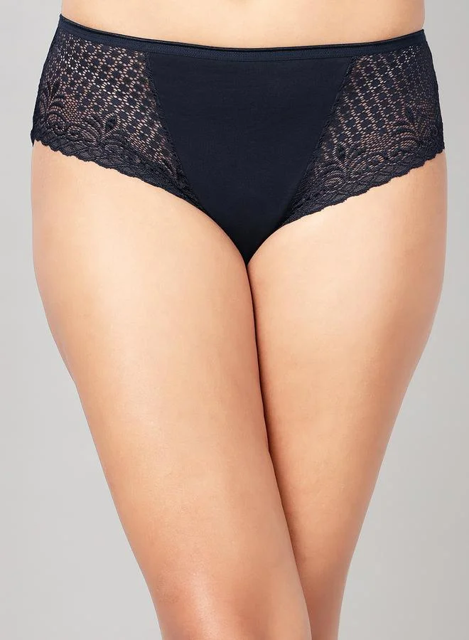 Clovia Multi Pack of 3-Mid Waist Hipster Panties with Lace Wings - Cotton for Women | Best Price UAE
